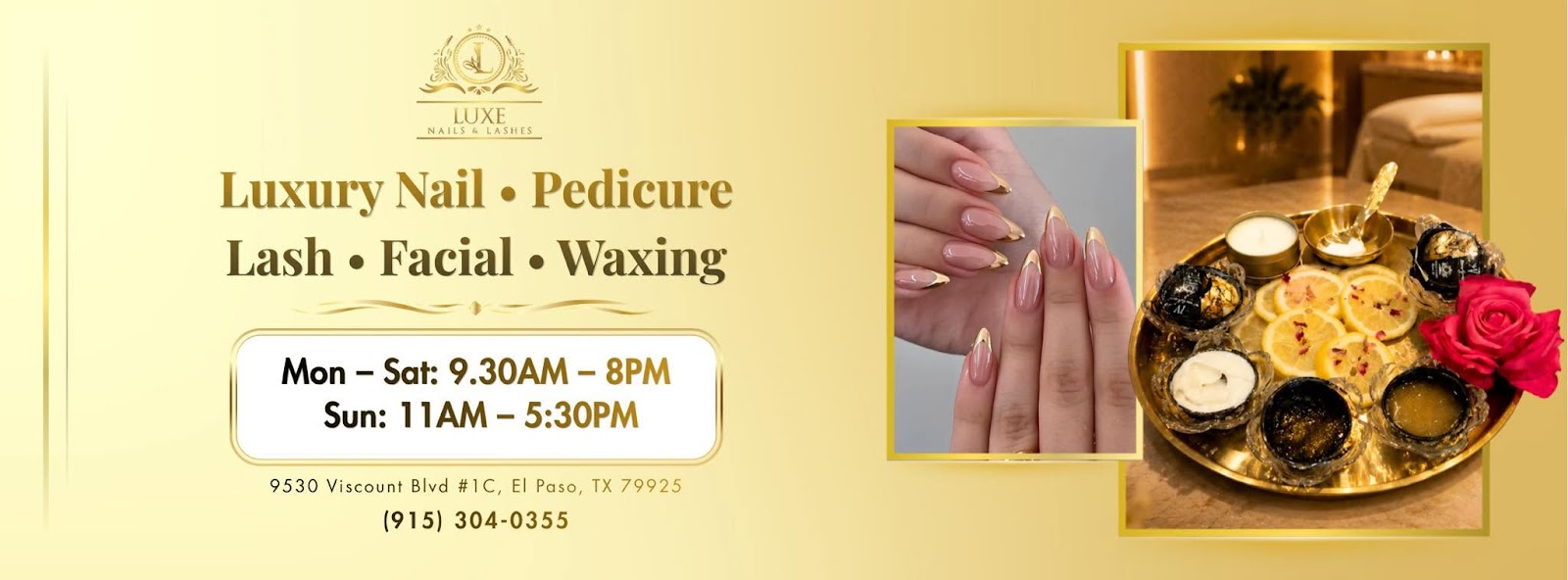 Luxe Nails & Lashes logo